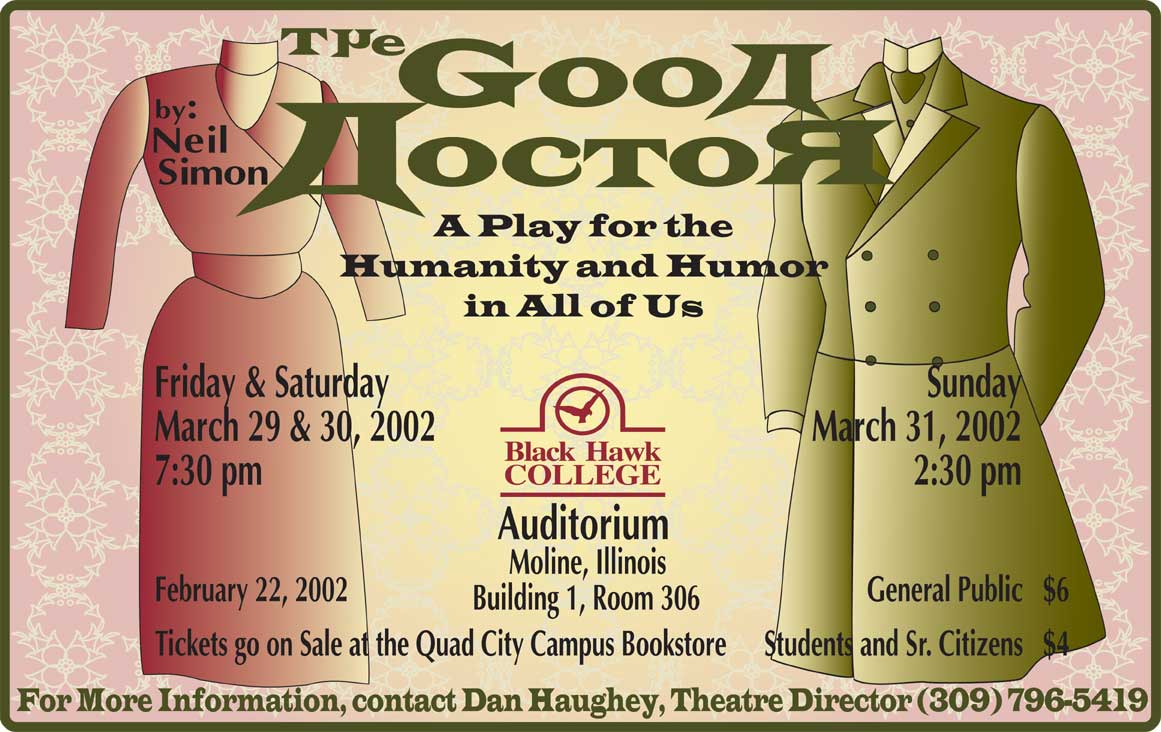 The Good Doctor Black Hawk College Play Poster